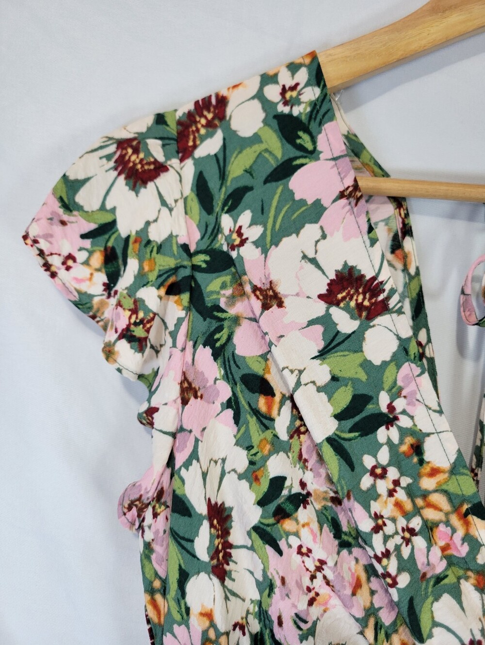 Floral Ruffle Cottagecore Feminine Chic High-low Prarie, Flowergarden Midi Dress - Picture 4 of 13